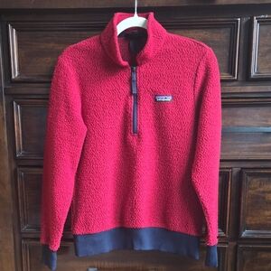 Patagonia Zip-Up Sweater in Vibrant Red